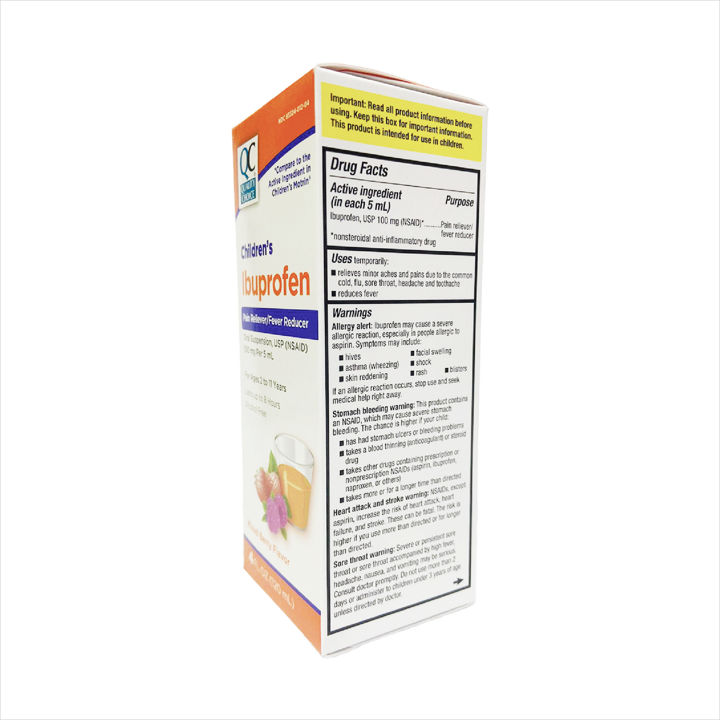 QC Children's Ibuprofen Suspension Berry