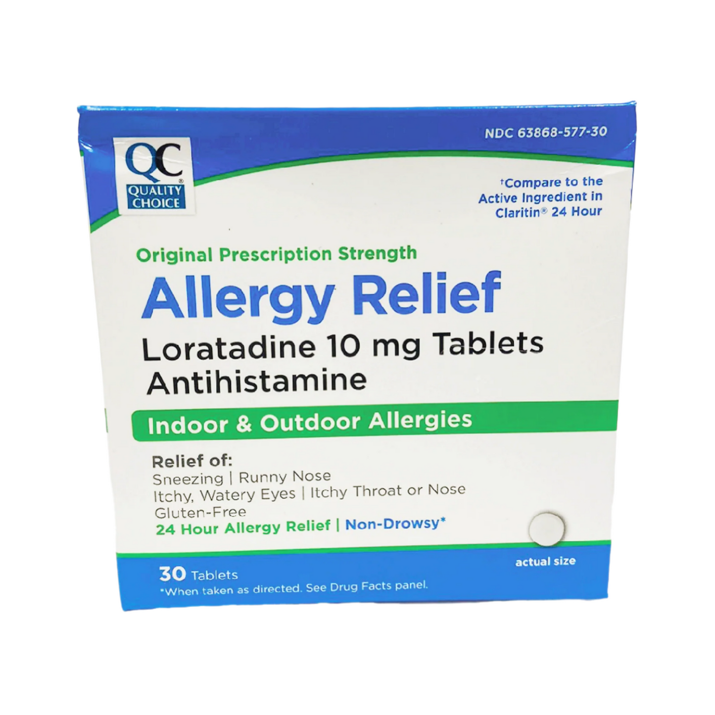 QC Loratadine 10mg Tablets Allergy Relief