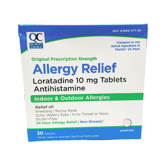 QC Loratadine 10mg Tablets Allergy Relief