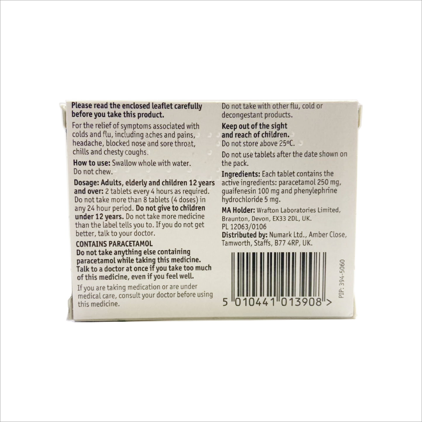 Numark Mucus Cough & Cold Relief Tablets 16ct