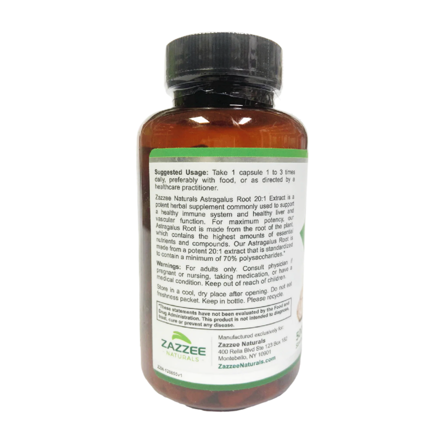 Zazzee Astragalus 20:1 Extract Extra Strength