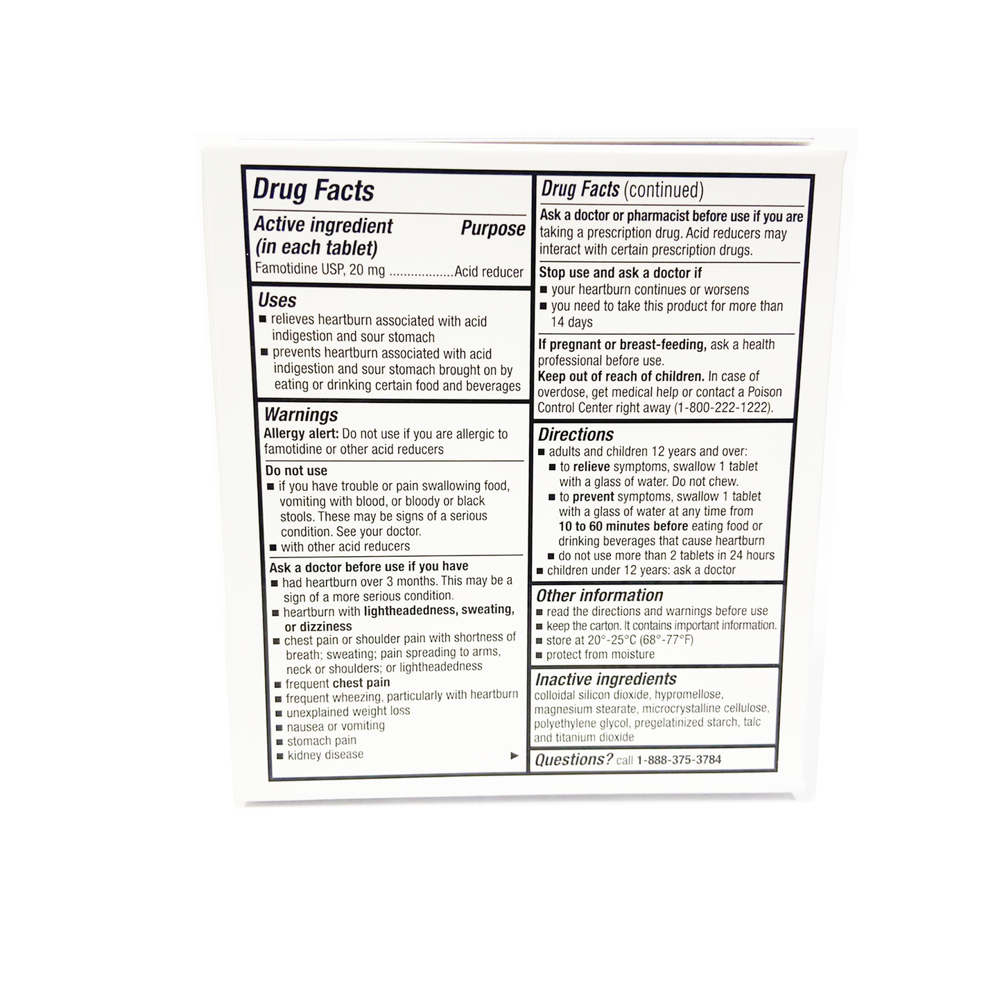 QC Famotidine Acid Reducer Tablets