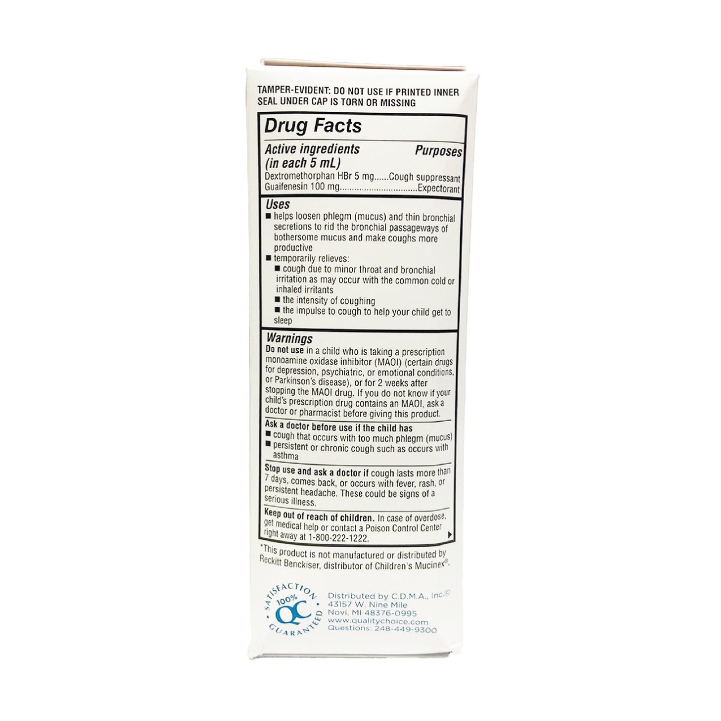 QC Children's Mucus & Cough Relief Liquid Cherry