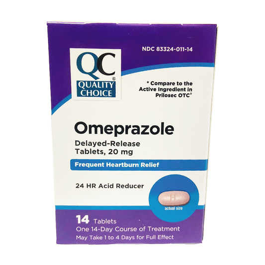 QC Omeprazole Heartburn Relief