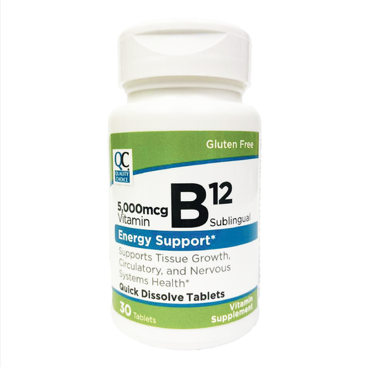 QC Vitamin B12 5000 MCG Sublingual Tablets