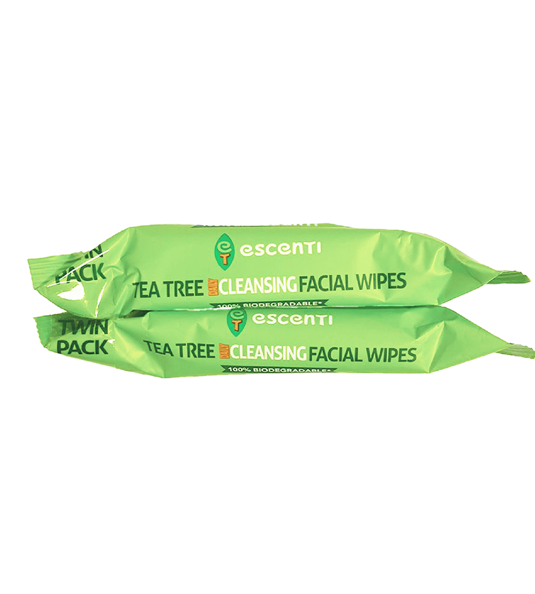 Escenti Tea Tree Daily Cleansing Facial Wipes