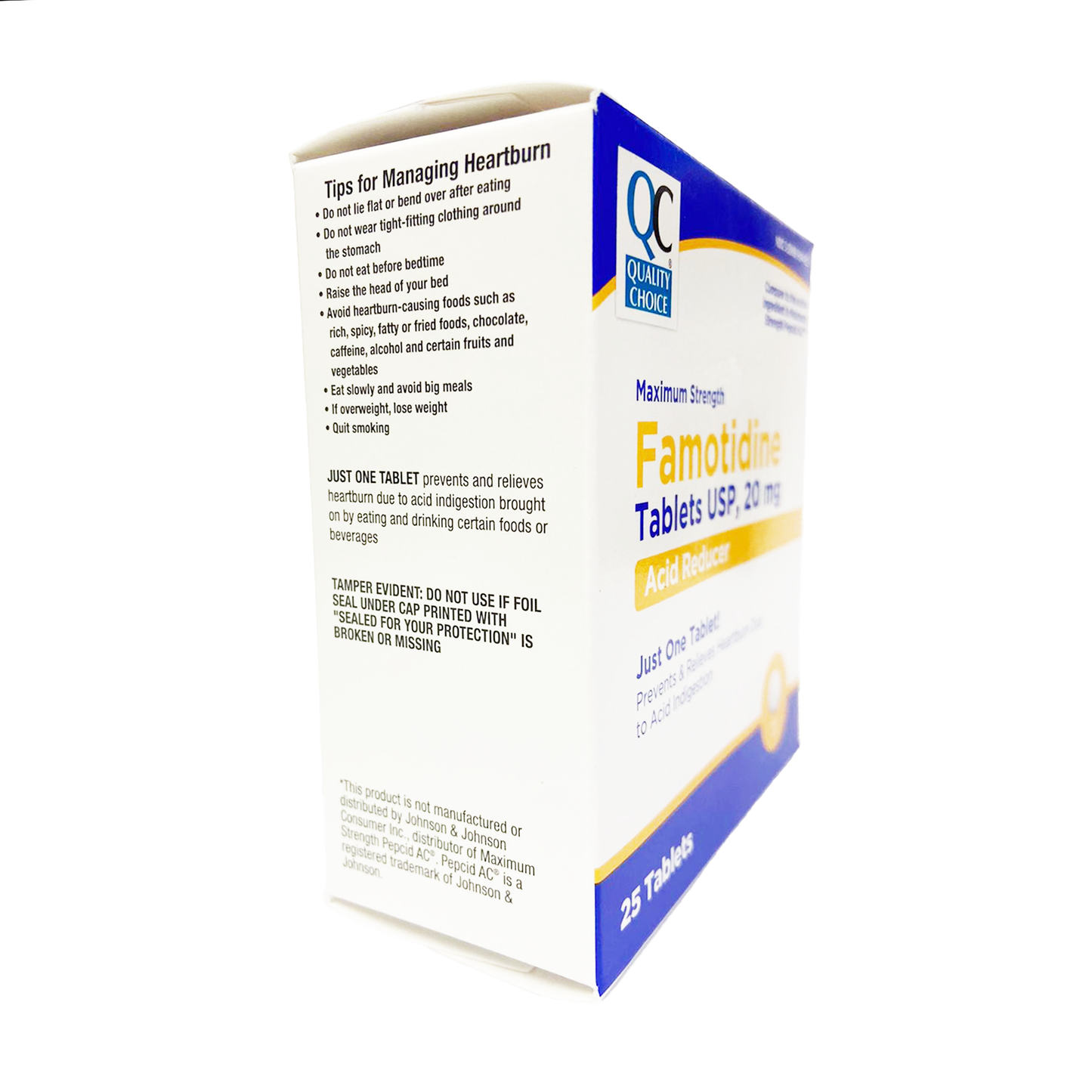 QC Famotidine Acid Reducer Tablets