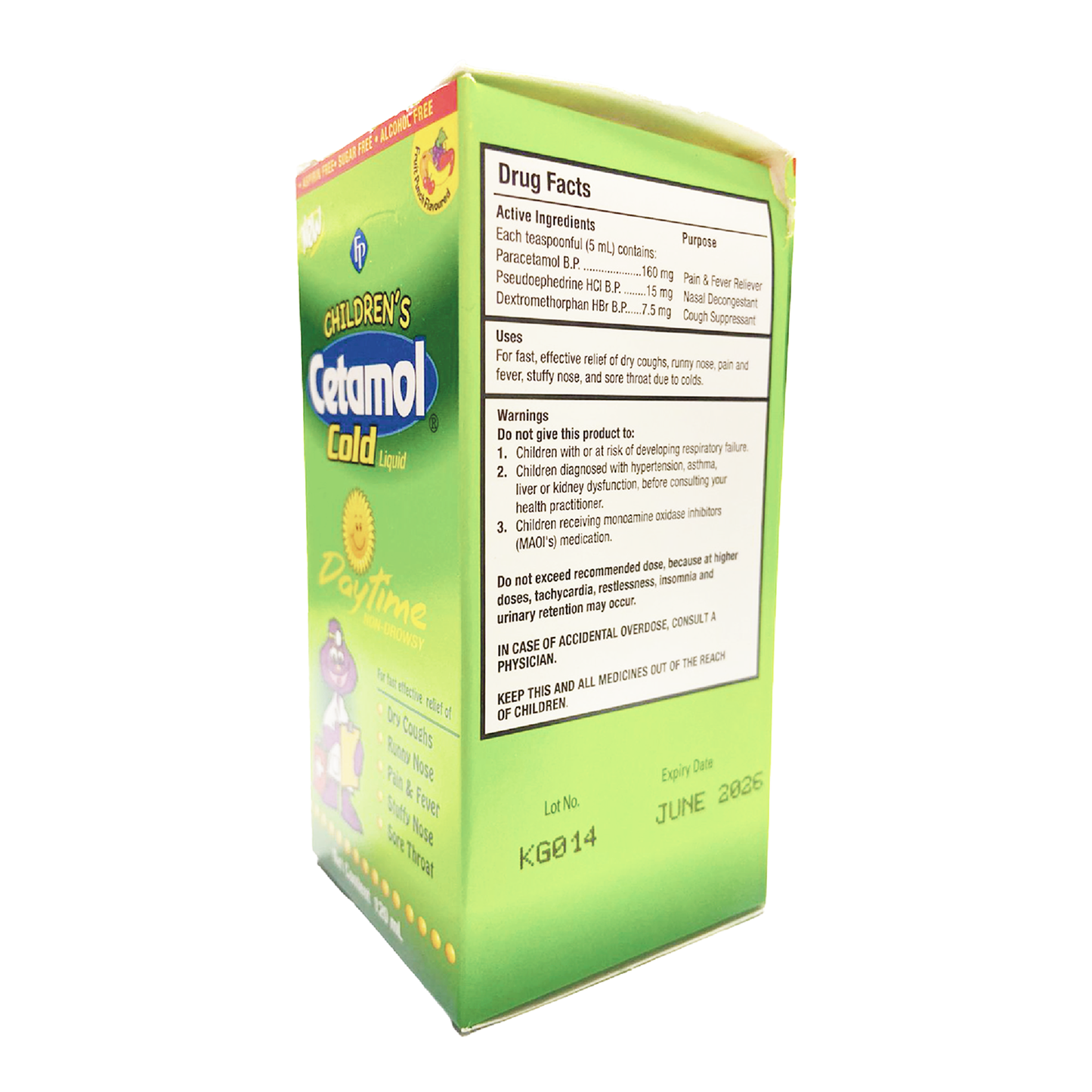 Children's Cetamol Cold Liquid Daytime Non Drowsy