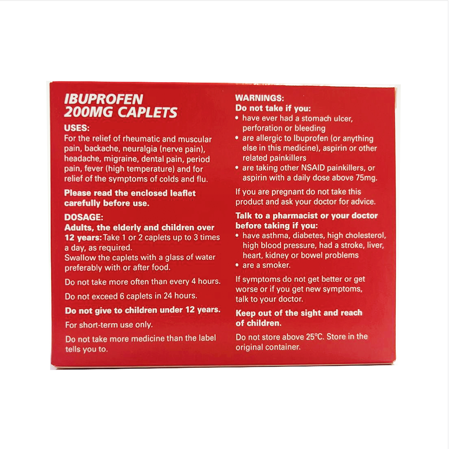Ibuprofen 200mg caplets