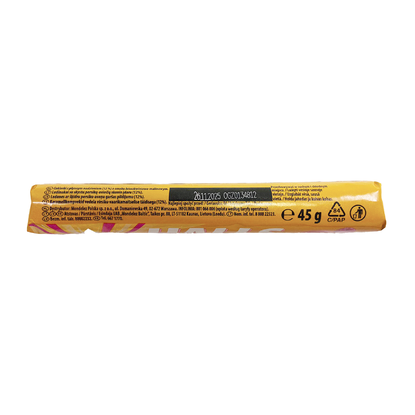 Halls Fruitwave Peach & Rasberry Flavour