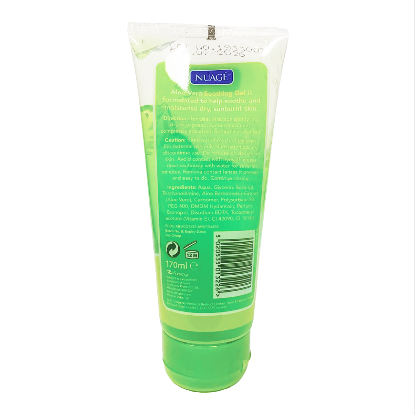 NUAGE Aloe Vera Soothing Gel 170ml