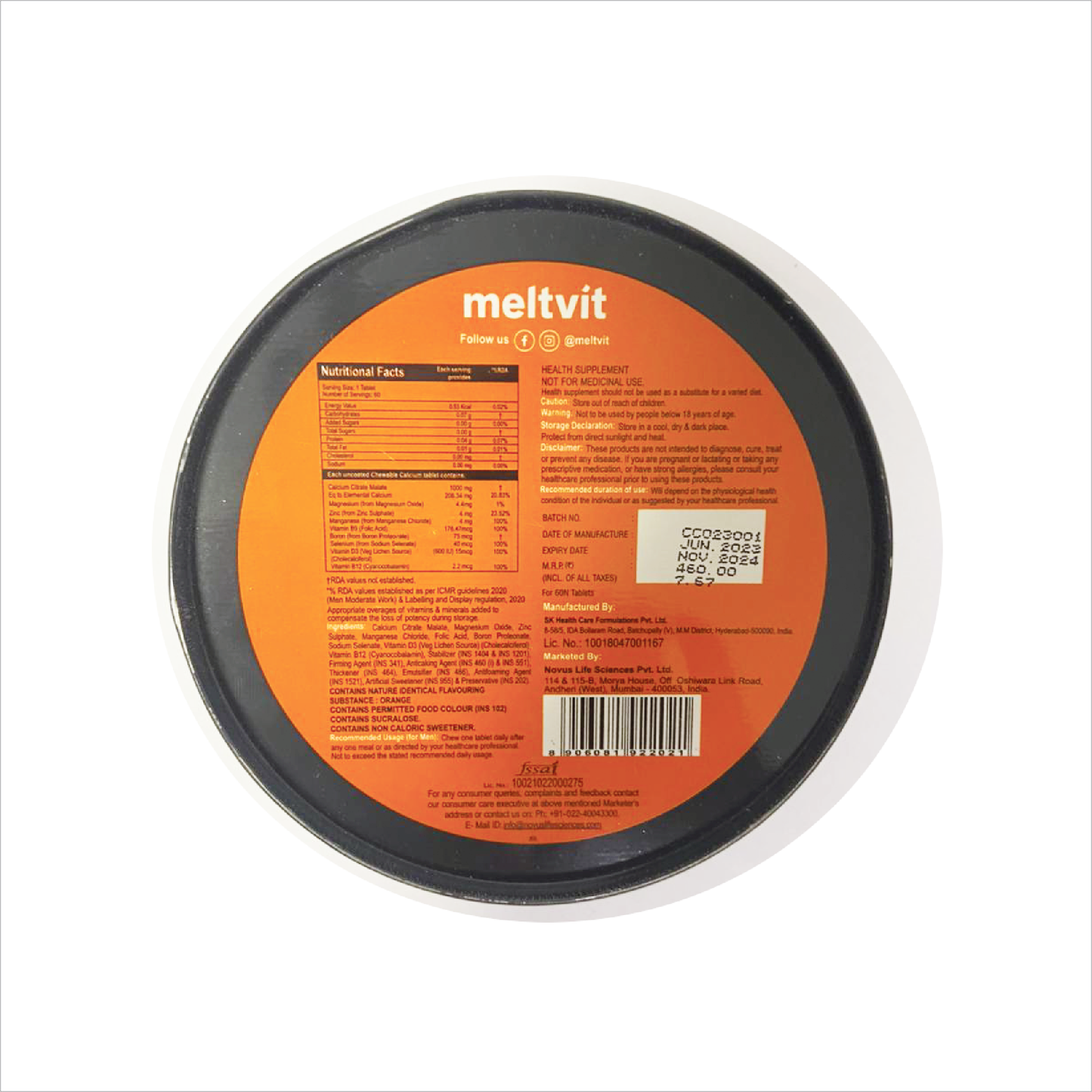 Carbamide Forte Chewable Calcium Orange