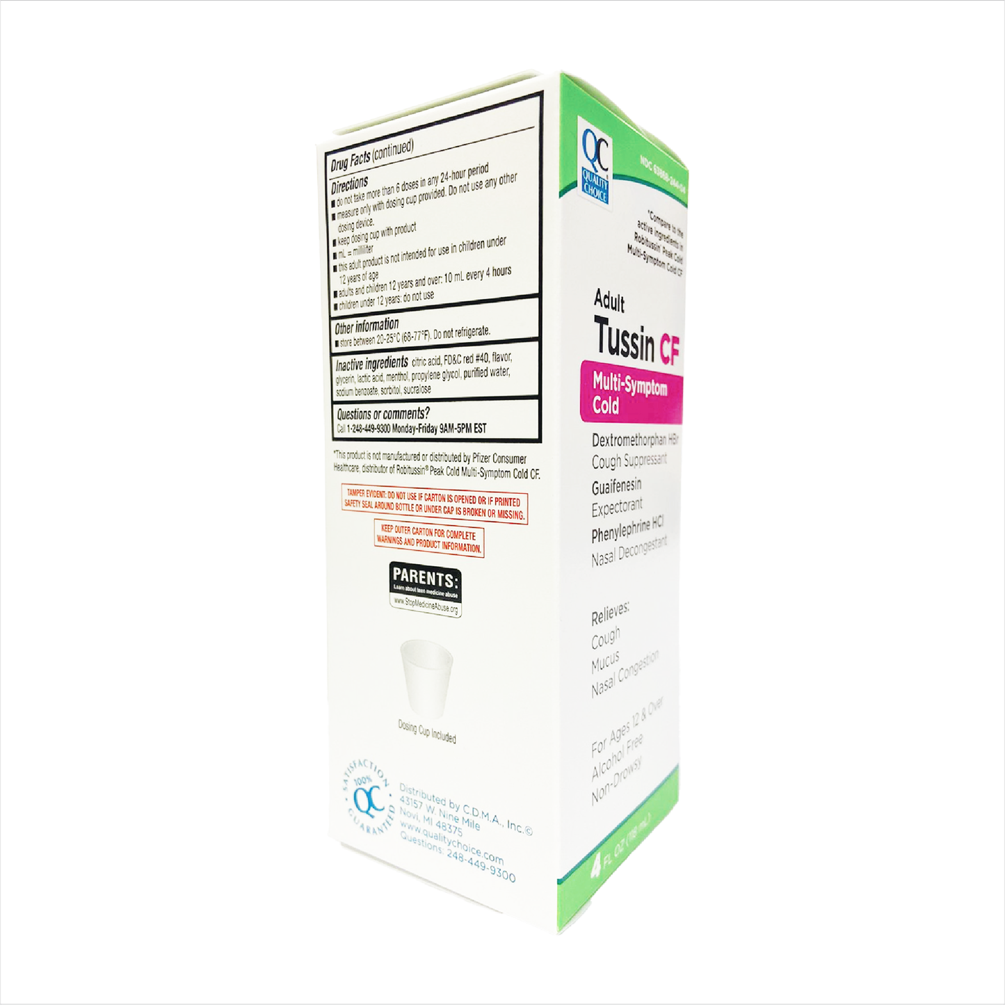 QC Adult Tussin CF