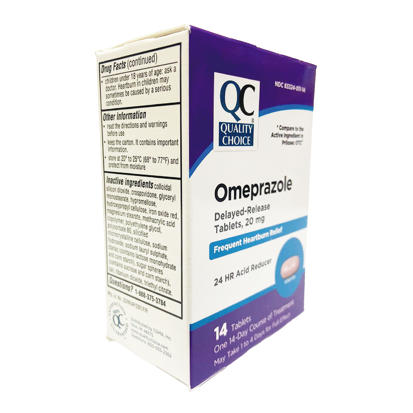 QC Omeprazole Heartburn Relief