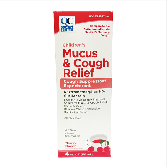 QC Children's Mucus & Cough Relief Liquid Cherry