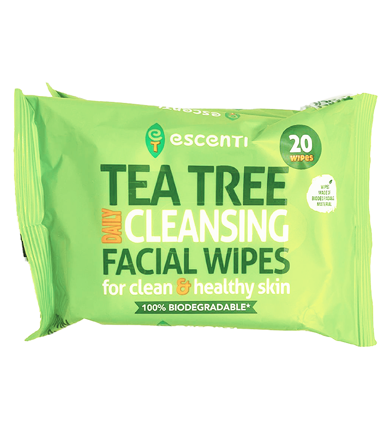 Escenti Tea Tree Daily Cleansing Facial Wipes