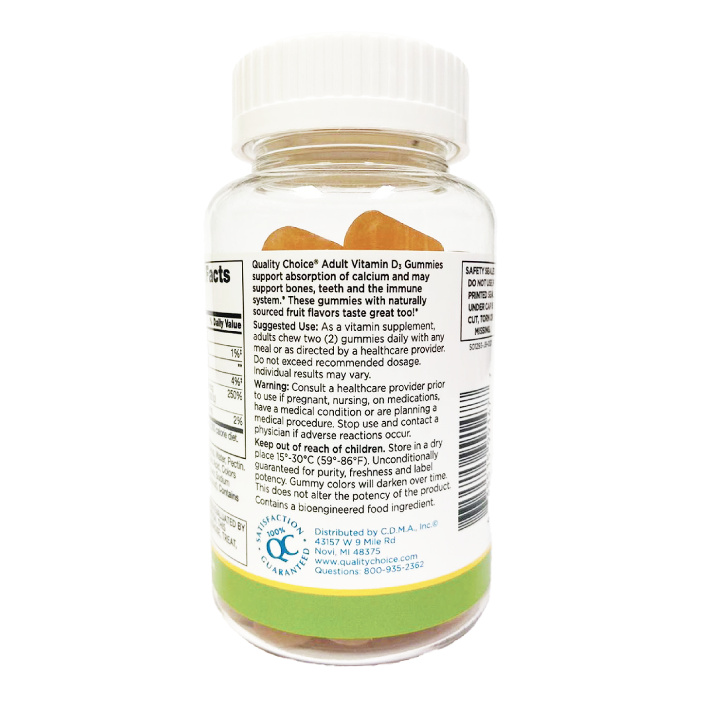 QC Vitamin D3 50 mcg Adult Daily Gummies