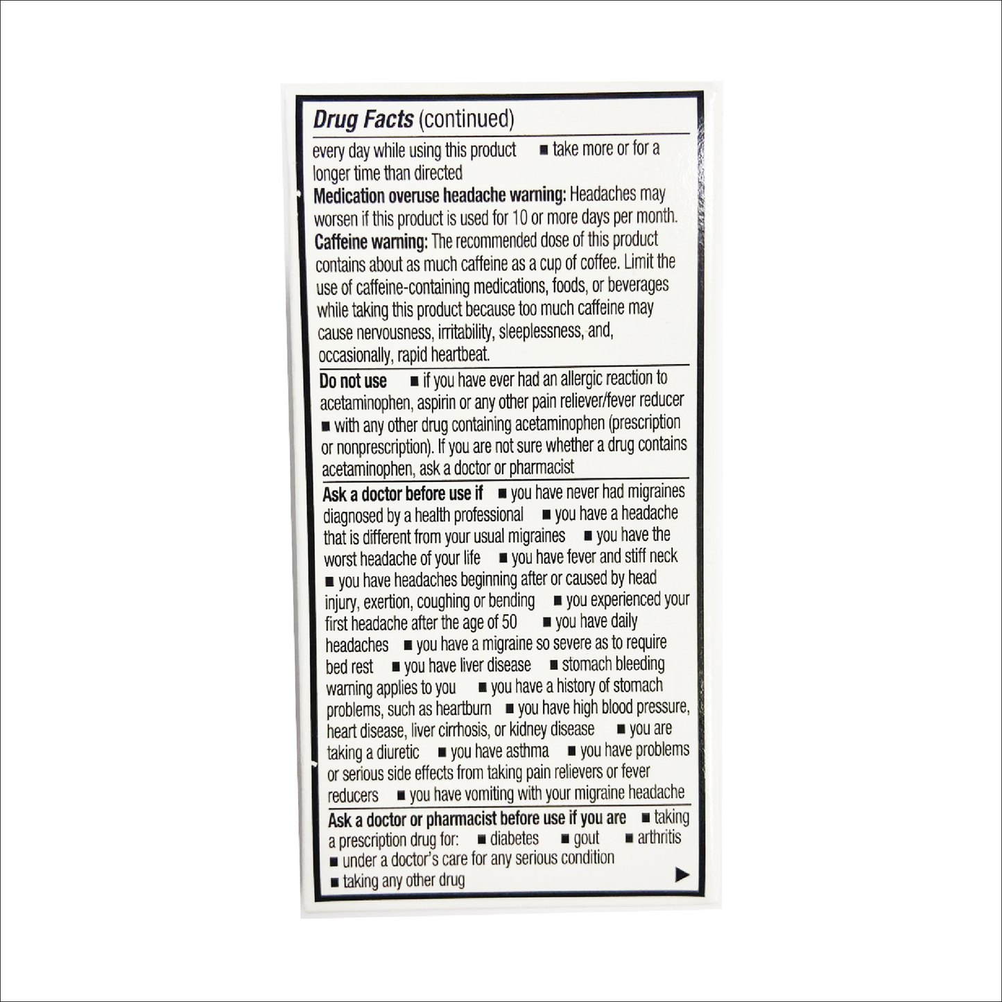 QC Headache Migraine Relief Caplets