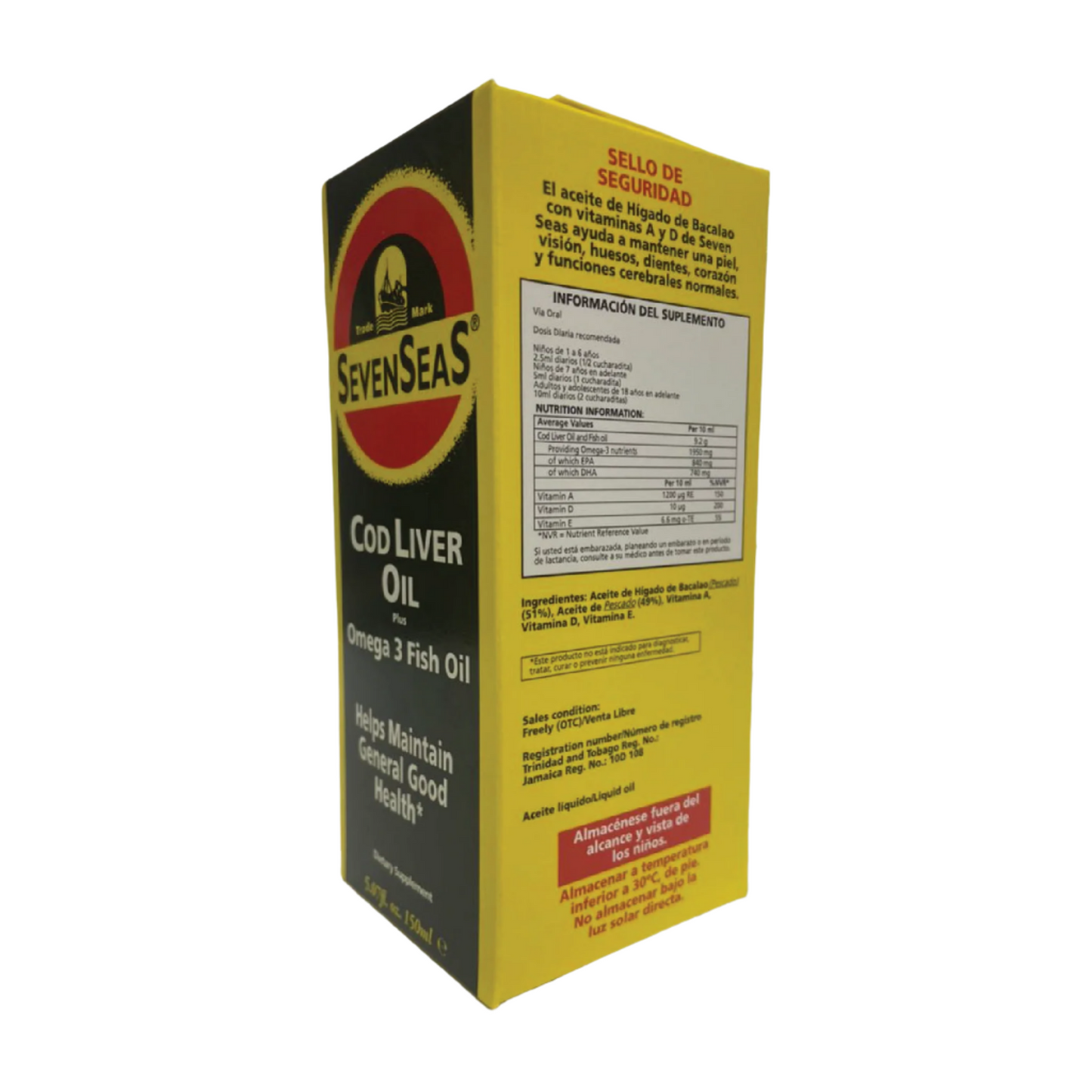SevenSeas Cod Liver Oil + Omega 3 Fish Oil 150ml